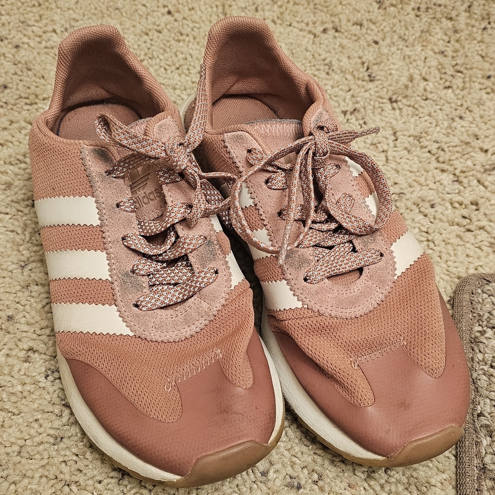 Adidas dusty pink shoes